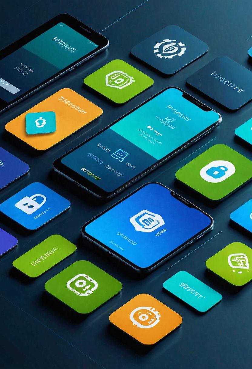 A modern digital landscape showcasing a secure payment processing platform, featuring vibrant visuals of transactions flowing seamlessly across devices like smartphones and laptops. Integrate elements representing security, such as shields and locks, alongside symbols of efficiency like gears and speed lines. Use a blue and green color palette to convey trust and innovation. super-realistic. vibrant colors. 3D.